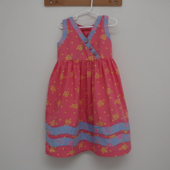 Young Colors Coral Pink Dress Girls Size 6 - Picture 2 of 10